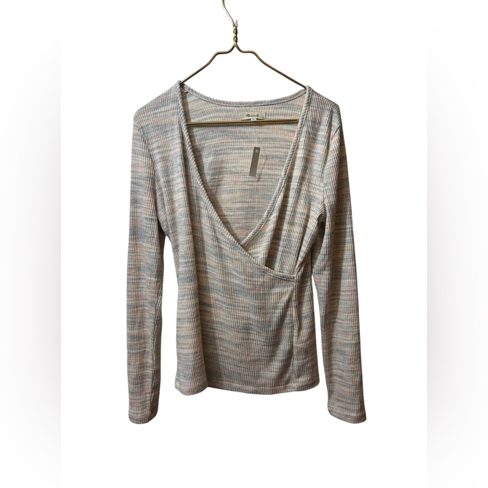 New MADEWELL | shirt top ribbed blouse large